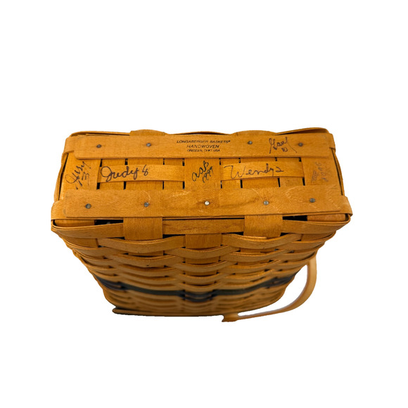 1999 Longaberger Collectors Club Membership Basket w/Protector & Signatures MINT - Picture 4 of 4